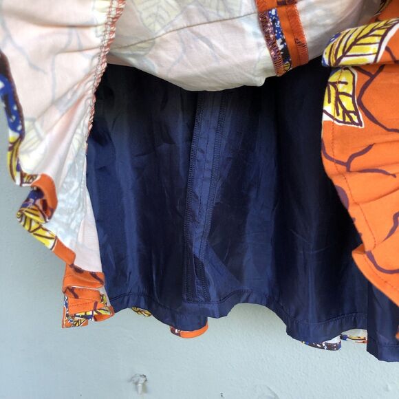 Autumn Adeigbo Dress Women 4 Smocked Floral Puff Sleeve Ruffle Boho Cottage Core - Picture 16 of 16